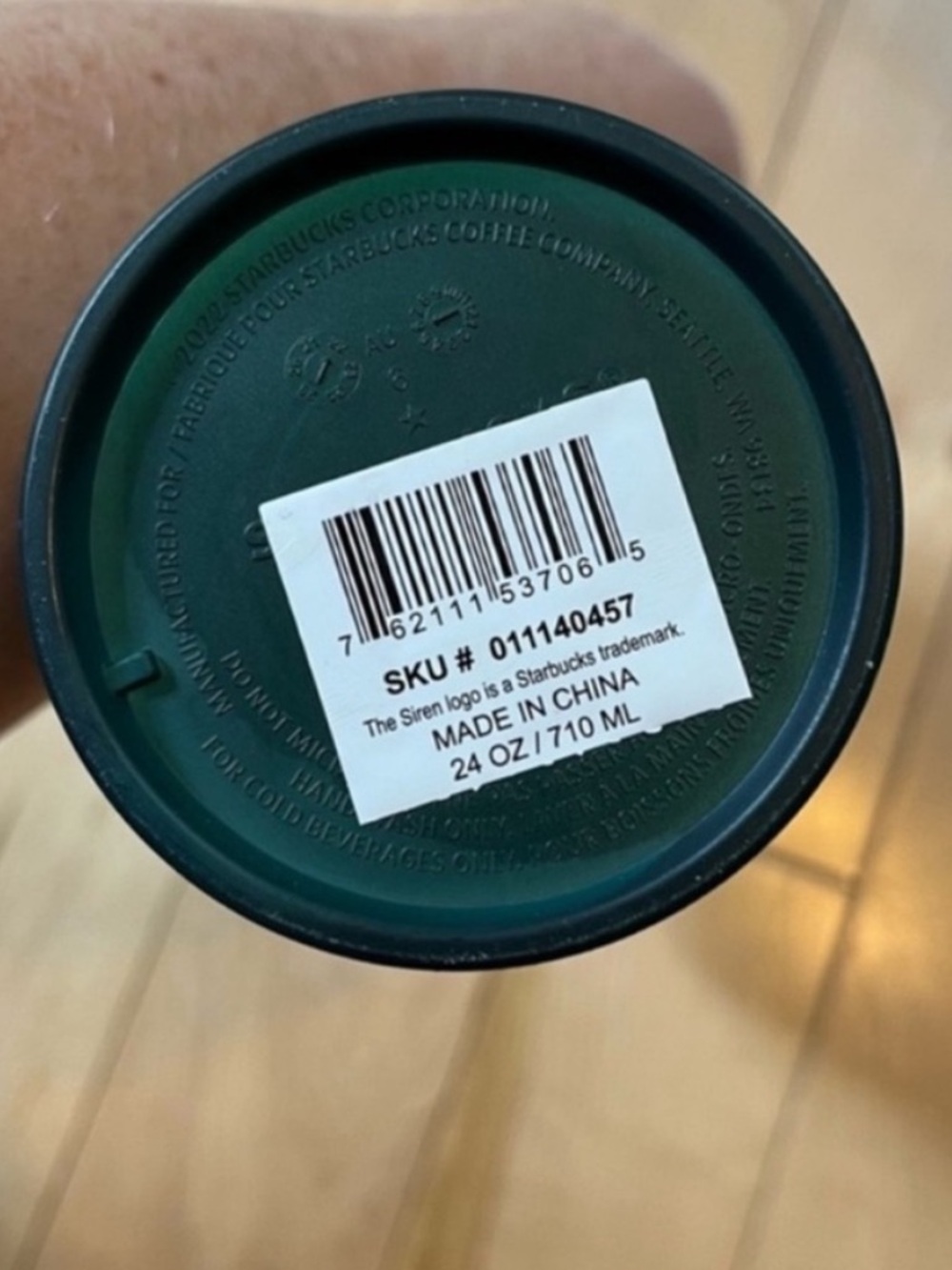 NWT Starbucks Ombre Disco Green Grid Gradient 24 oz Tumbler w lid and Straw - Picture 3 of 5